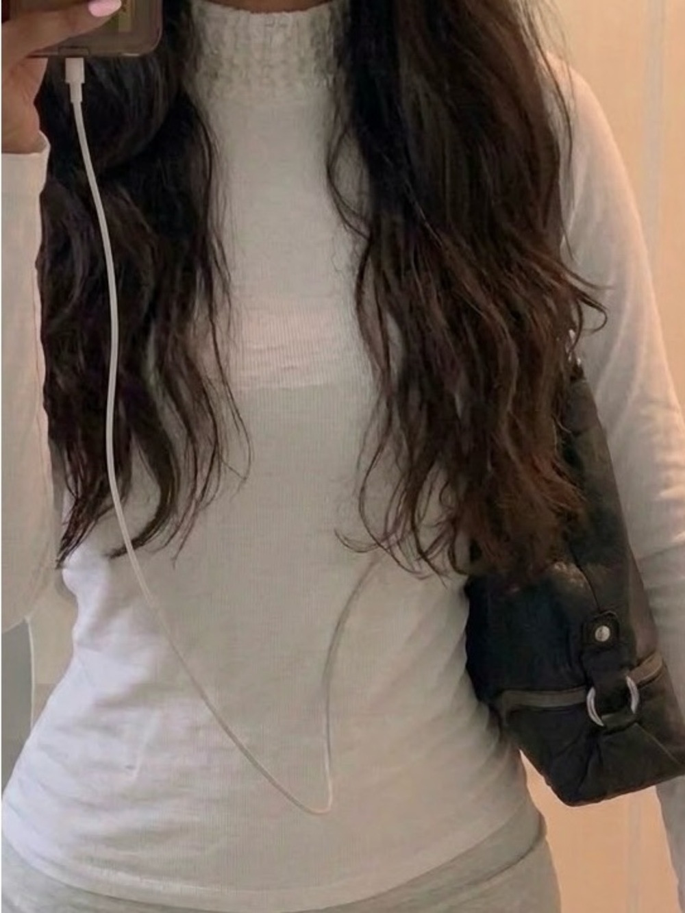 Zara White Long-Sleeve Knit Turtleneck
